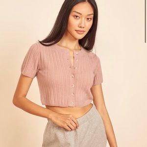 Brand New Reformation Cropped Cardigan